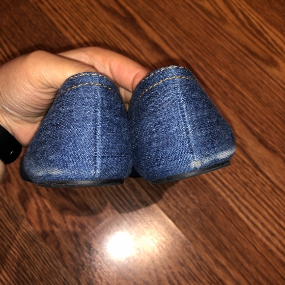 Marc Jacobs Denim Flats with Red Bow - Picture 3 of 7